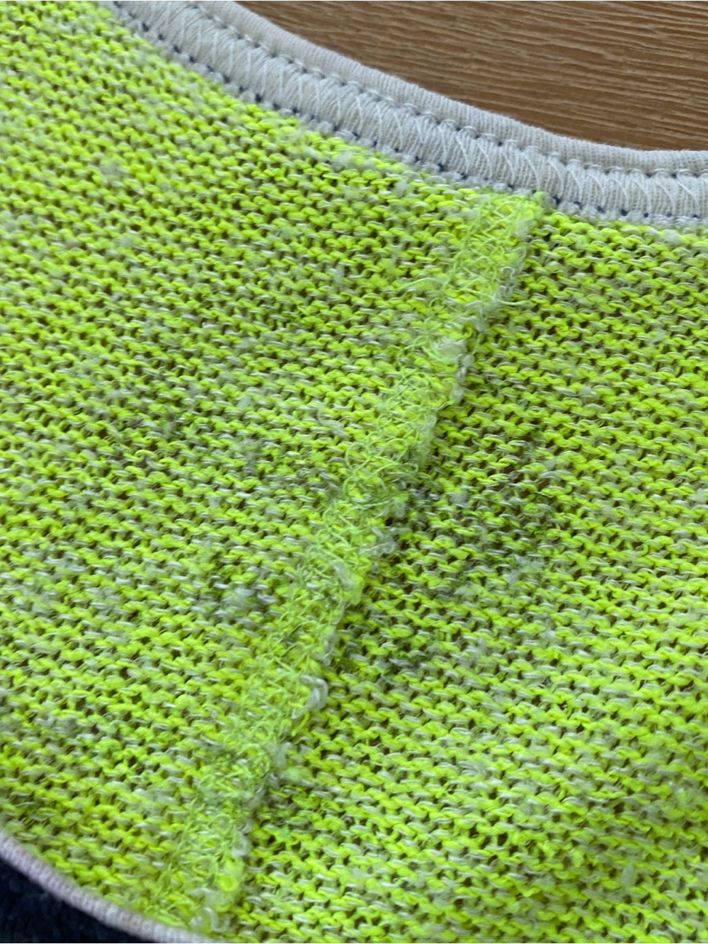 Free People Sporty Beachy Neon Yellow Marl Knit Racerback Tank Top xs - Picture 13 of 13
